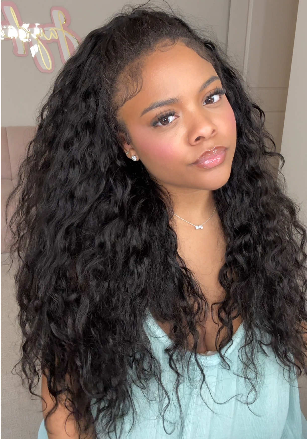 TikTok post by @jaydajonae for Celie Hair. Caption reads: [...] me a half up half down moment ✨💕🥰....