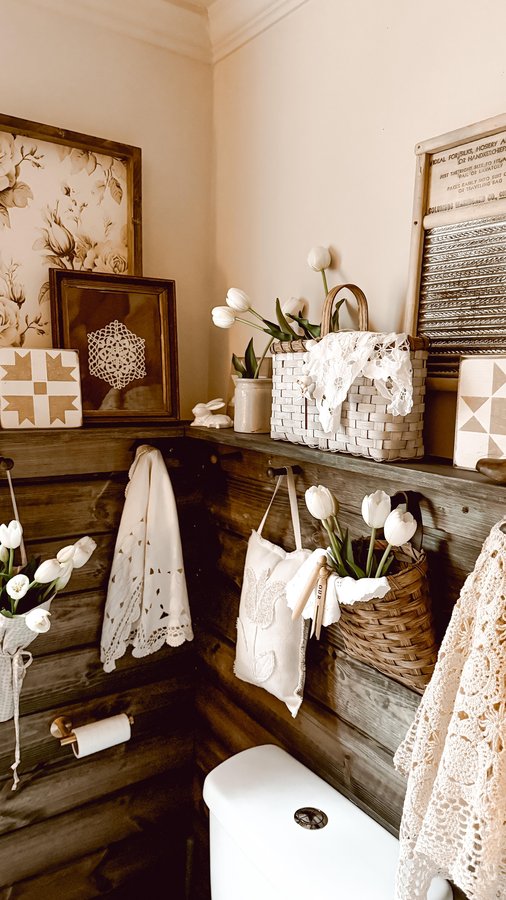 Instagram post by @our.cozy.little.home for American Farmhouse Style. Caption reads: I am here to tell you that you don’t need to build....