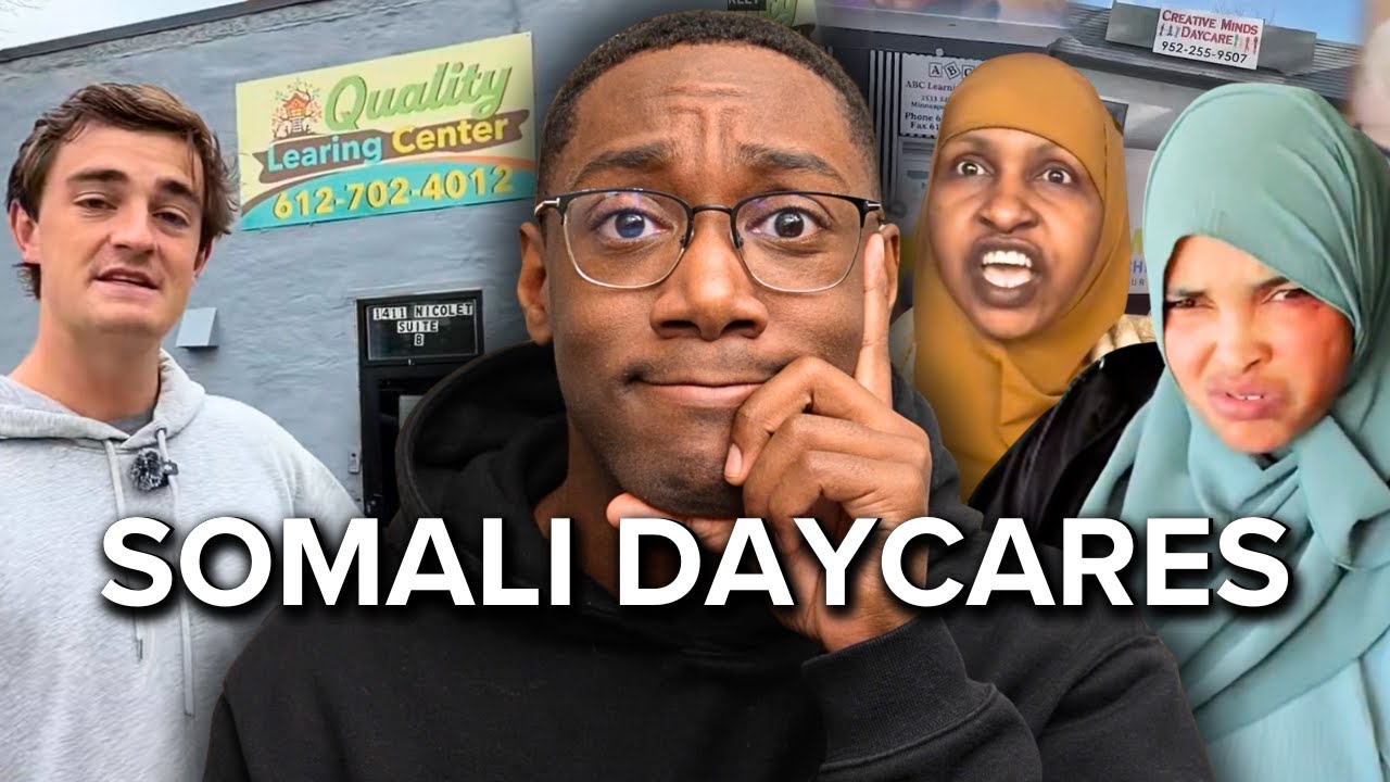 YouTube post by @amirxodom for Morgan & Morgan. Caption reads: Why The Somali Daycare Fraud Scandal In America....