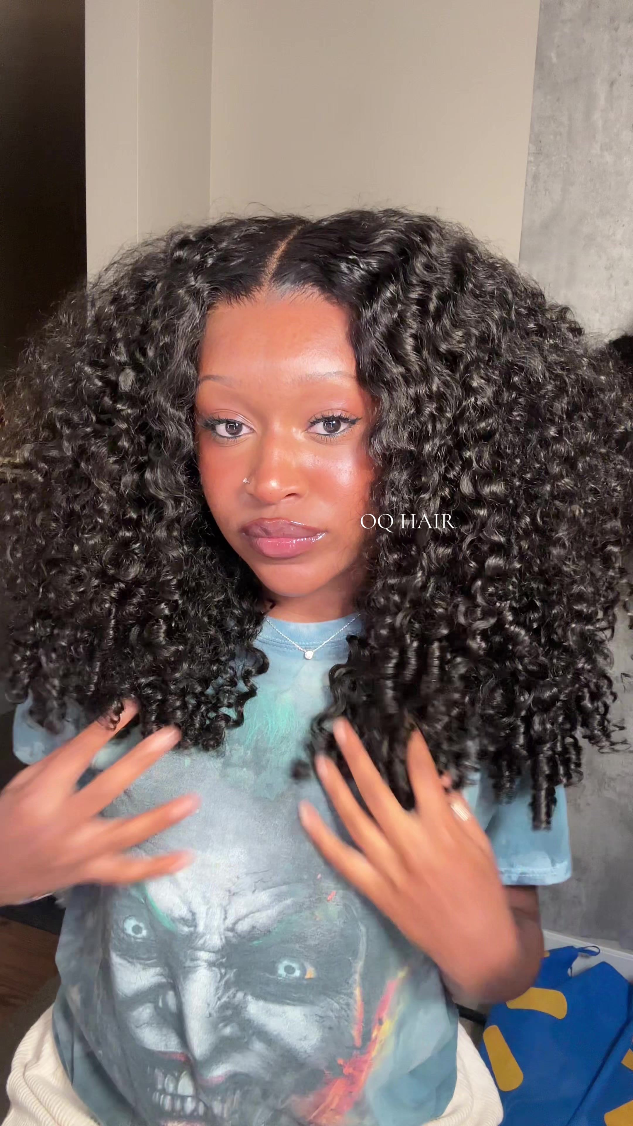 TikTok post by @zakaiyahhh for OQHAIR. Caption reads: @OQHAIR @oqhairshop....