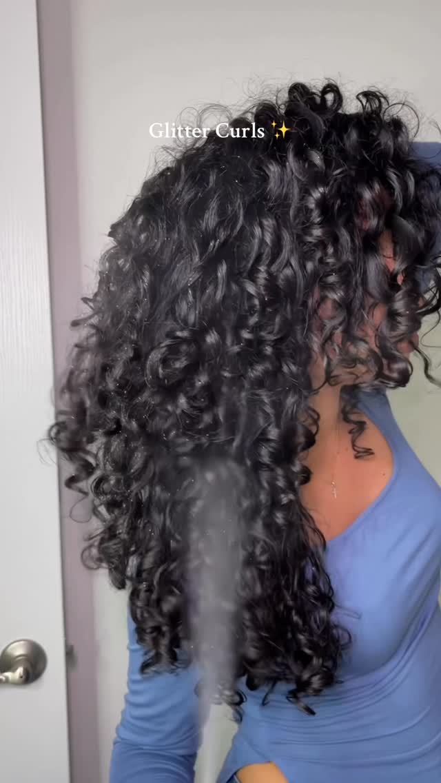 Instagram post by @briciaemilyn for Eva NYC. Caption reads: @evahairnyc sent me their Kween Silver Glitter....