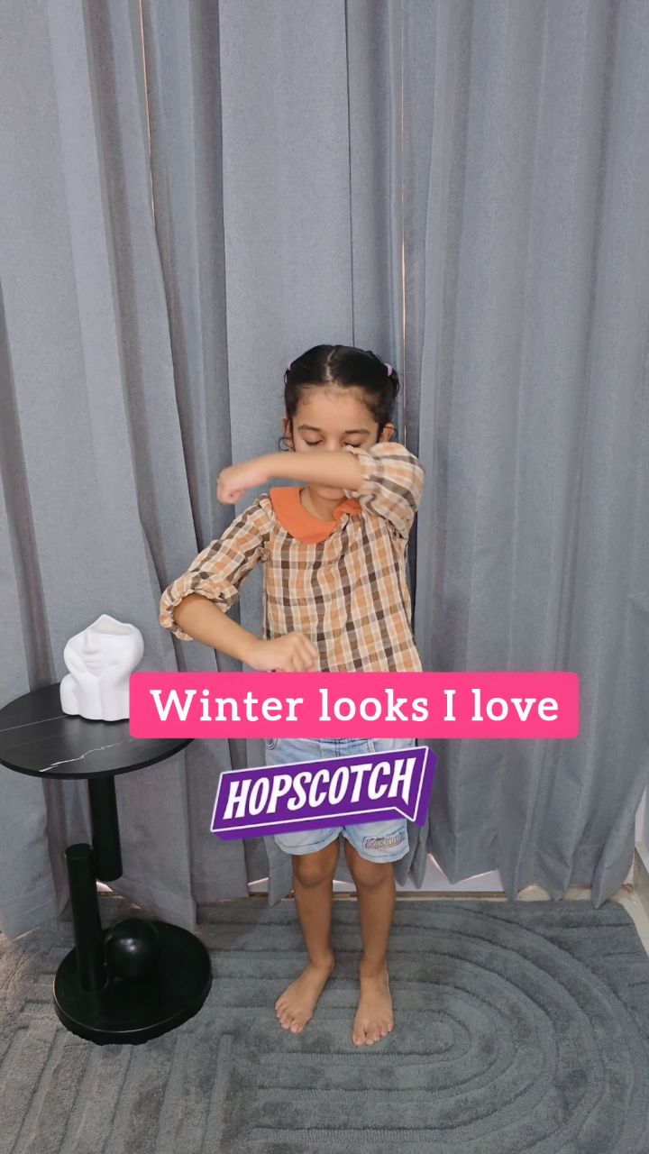 Instagram post by @momdiariesbyritu for Hopscotch. Caption reads: My fav winter fits from @hopscotch.in 
Use my code....
