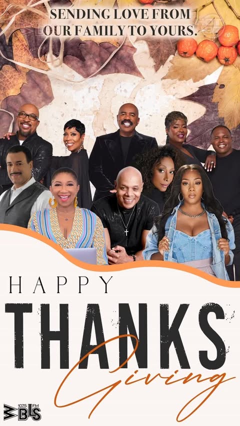 Instagram post by @wbls1075nyc for HOT 97. Caption reads: This Thanksgiving, HOT 97 and 107.5 WBLS helped....