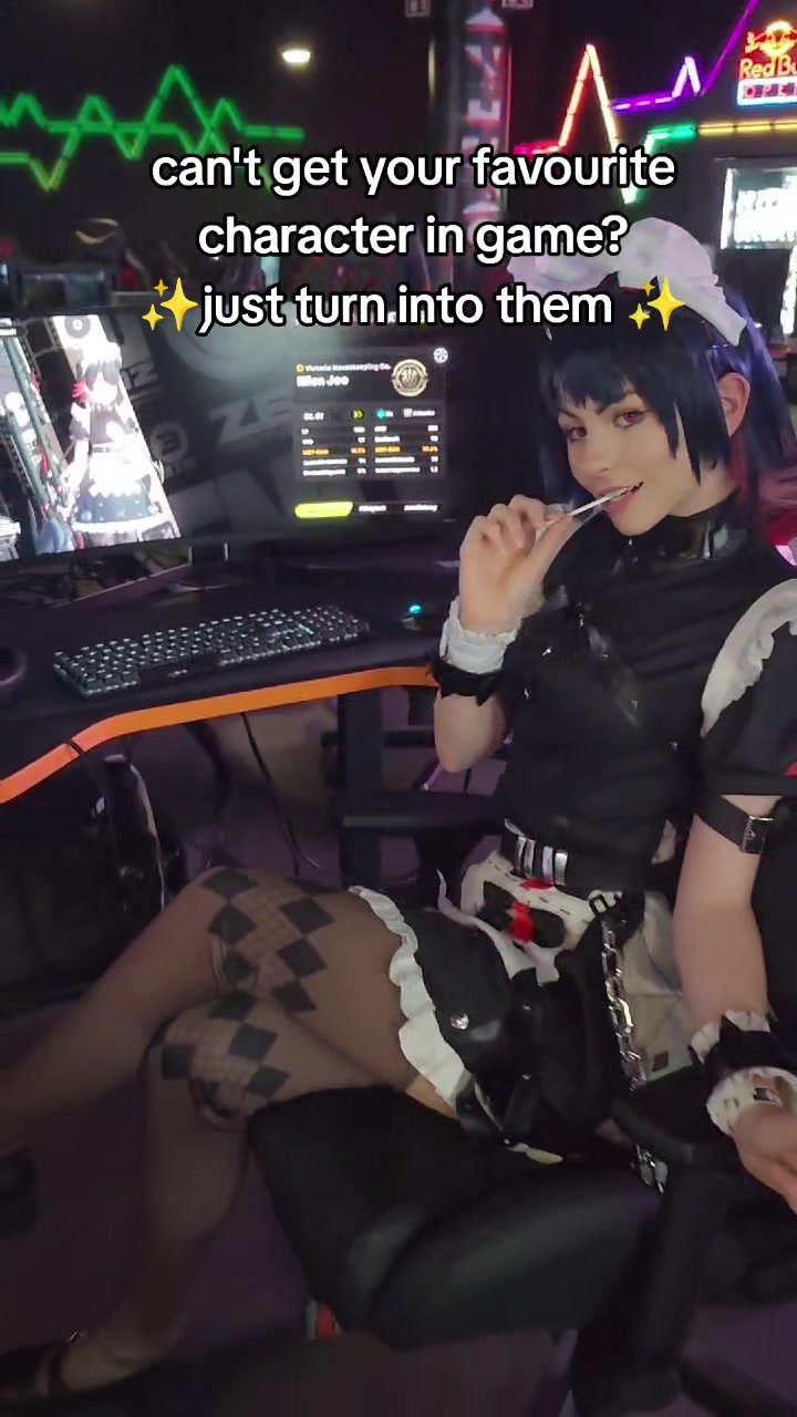 TikTok post by @nozzomi_cosplay for Zenless Zone Zero. Caption reads: [...] Alexanderplatz the next two days🦈 @Zenless....