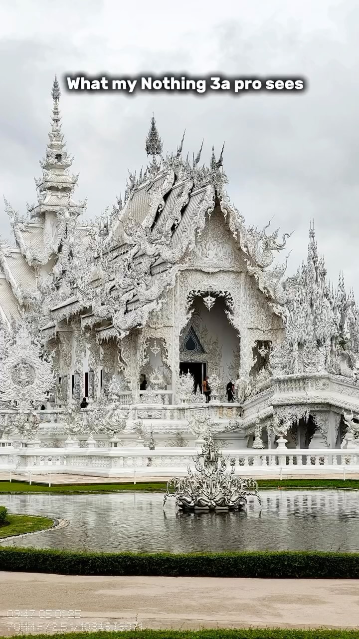 Instagram post by @musafirsamay for nothing. Caption reads: What I see vs What my Nothing 3a pro sees 👀....