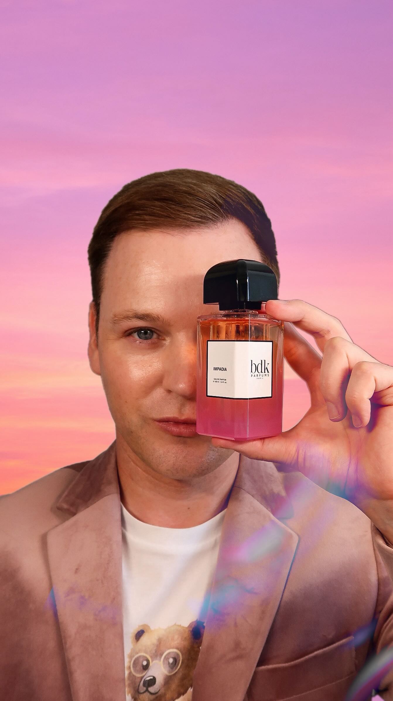 Instagram post by an influencer for BDK Parfums. Caption reads: [...] the latest release from @bdkparfumsparis ,....