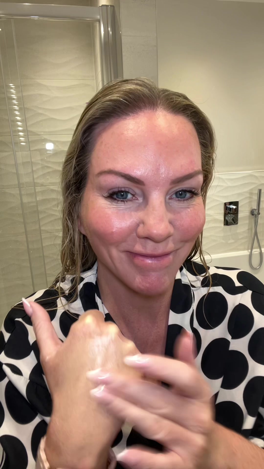 TikTok post by @jacqd33 for Meroda Cosmetics. Caption reads: [...] #skincare #makeup #foundation....