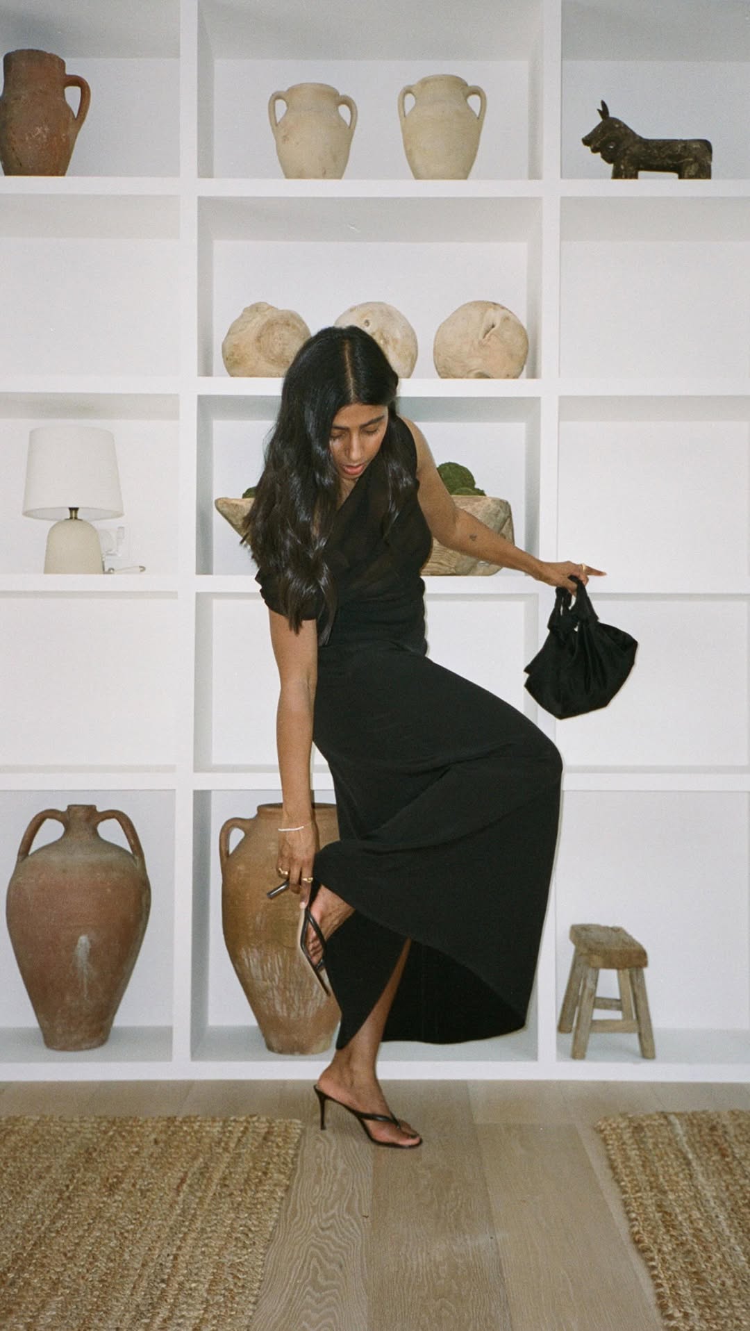 Instagram post by @monikh for Mejuri. Caption reads: Evening wedding guest ready @mejuri #mejuriPartner.