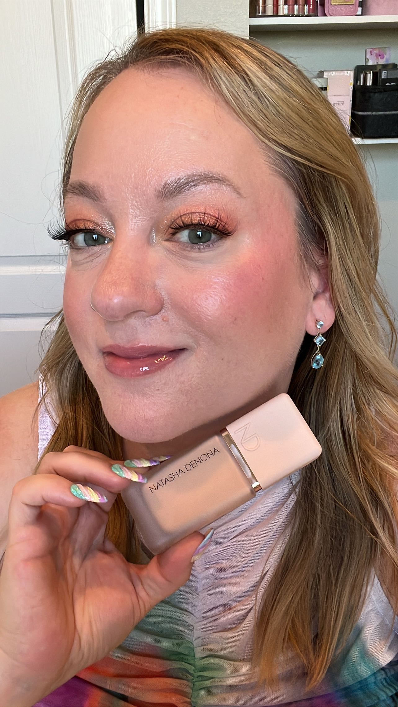 Instagram post by @sarahjeangirl for Beautytap. Caption reads: New from @natashadenona : HY-GLAM Foundation! This....