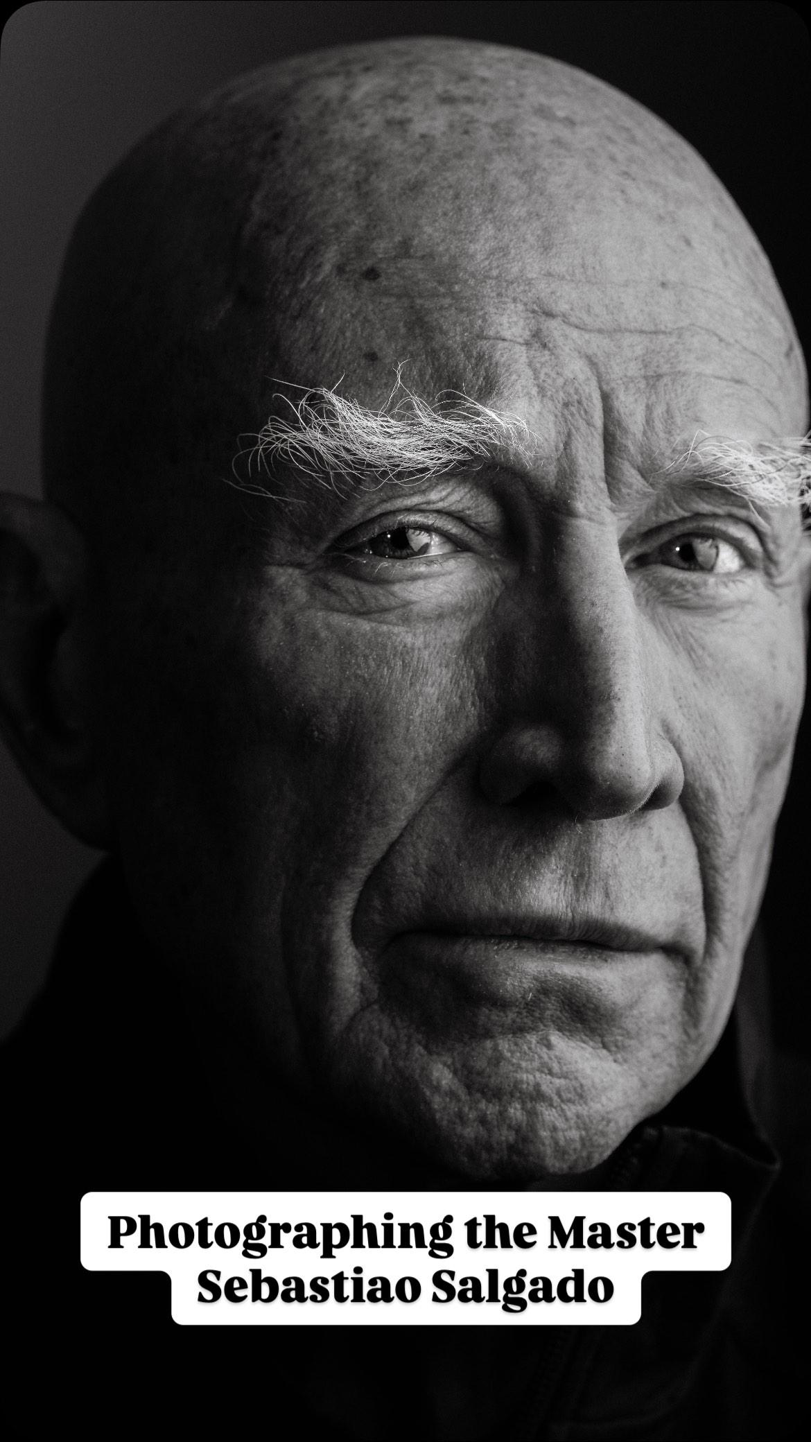 Instagram post by @_drewforsyth for Profoto. Caption reads: Photographing Salgado — one of the greatest....