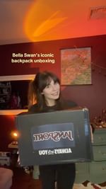 Instagram post by @biancaellob for JanSport. Caption reads: Jansport re-releases “Bella Swan” backpack from....