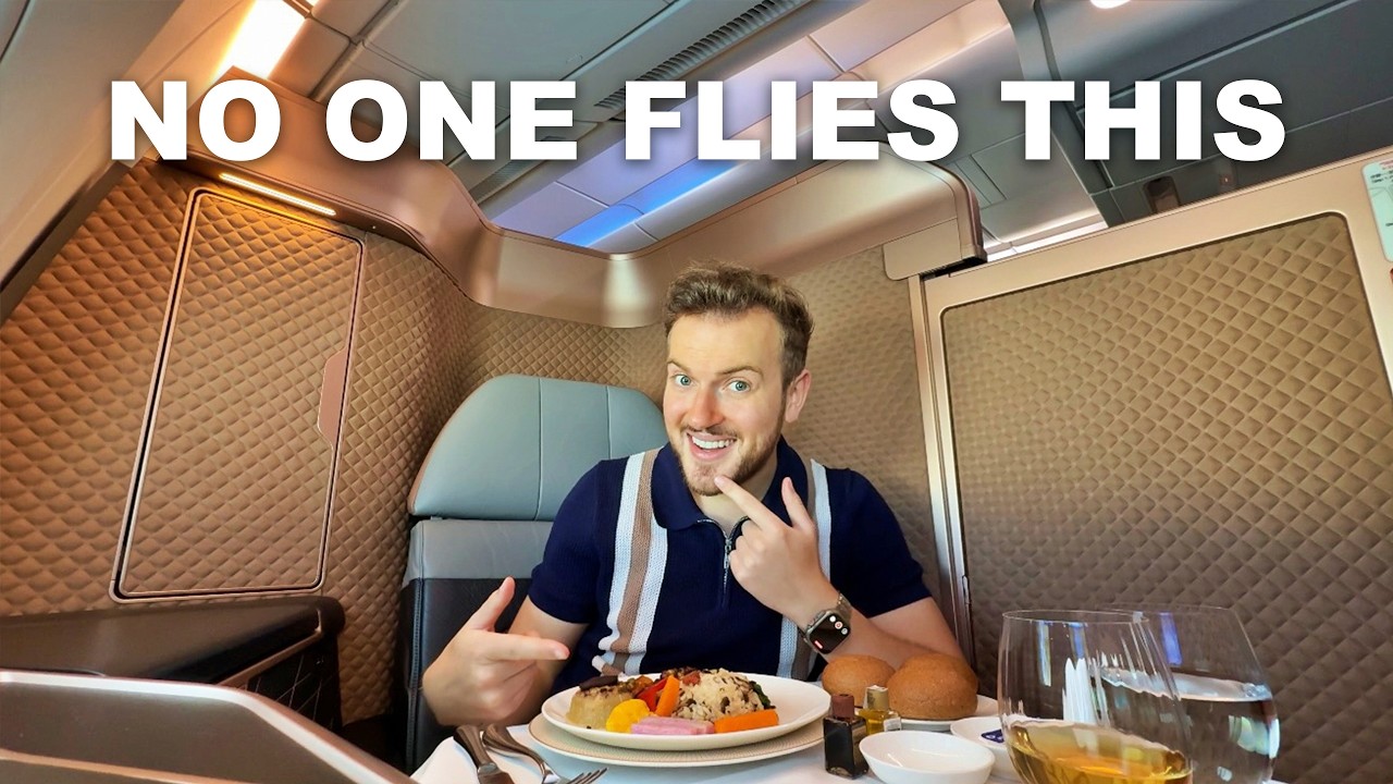 YouTube post by @NonstopDan for Epidemic Sound. Caption reads: The World’s Rarest First Class - Starlux A350.