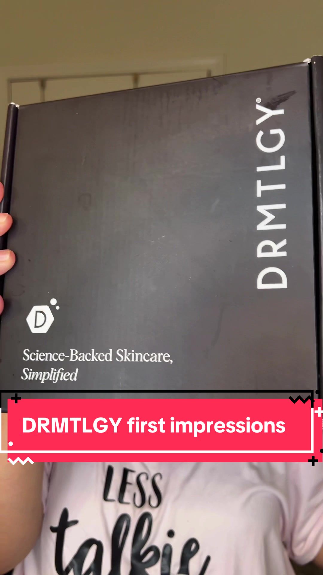 TikTok post by @visualsbyaverie for DRMTLGY. Caption reads: First impressions with DRMTLGY 🤍 Testing their....