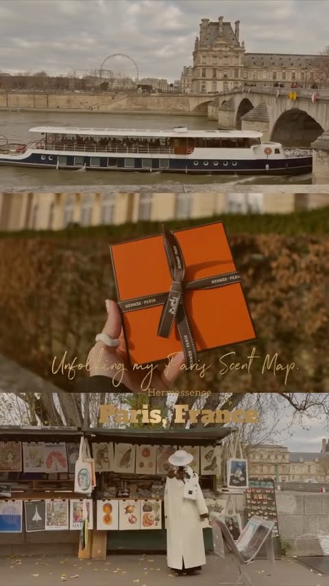 Instagram post by @macaron0116 for Hermès. Caption reads: [...] 愛馬仕聞香珍藏系列起源於 𝟮𝟬𝟬𝟰年，由 Hermès 專屬調香師....