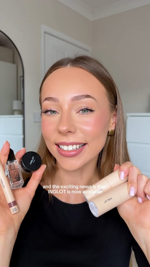 Instagram post by @wiktoriastefaniaa for Inglot. Caption reads: #AD INGLOT is officially at @superdrug !! 💌✨ From....