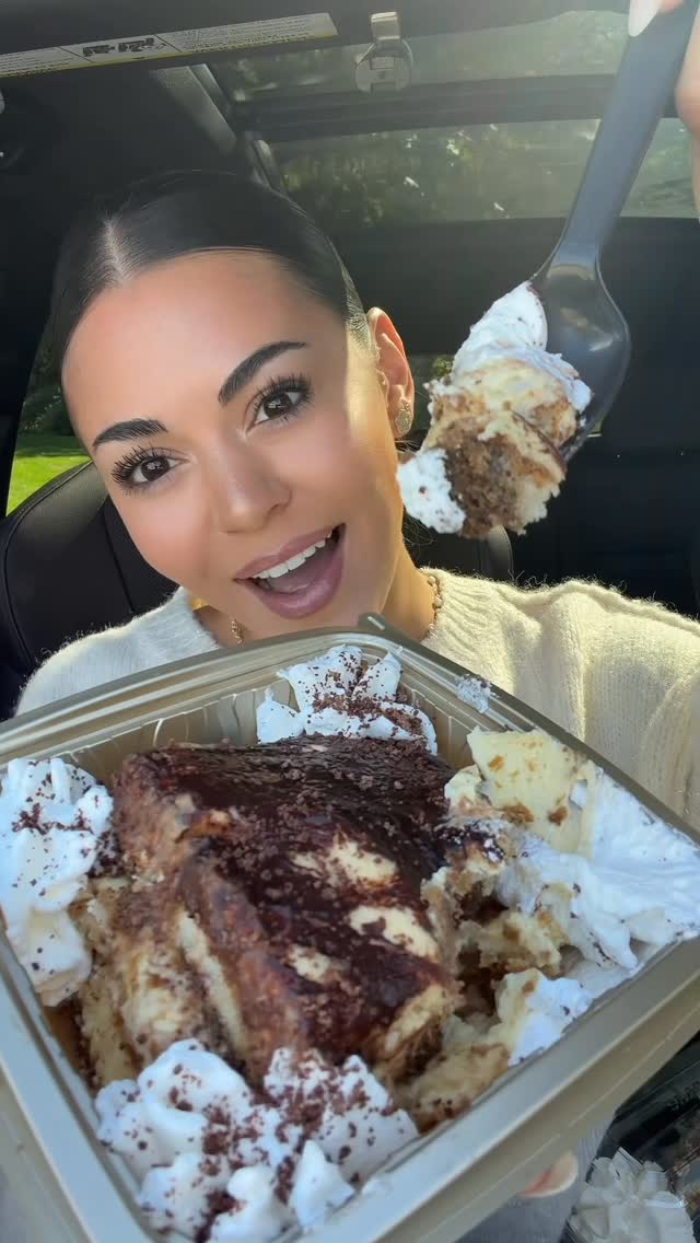 Instagram post by @stephpappas for The Cheesecake Factory. Caption reads: This is your sign to treat yourself 🍰✨ Celebrate....