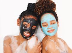 Instagram post by @sayriajade for Freeman Beauty. Caption reads: Nothing better than sister time & face masks!....