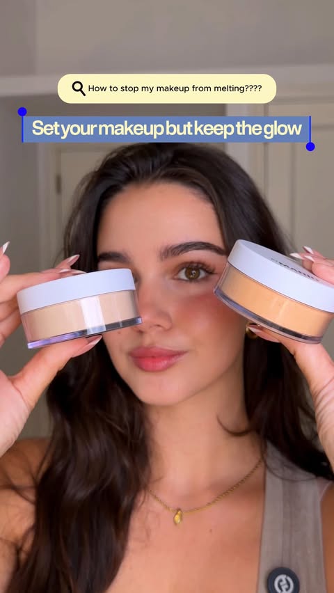 Instagram post by @lolagfdez for MAKEUP BY MARIO. Caption reads: [...] a light layer of powder: I’m using....