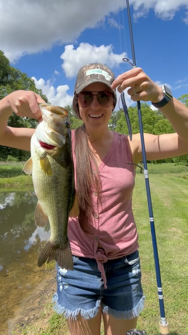 Instagram post by @britt_jill_ for SCHEELS. Caption reads: [...] to anything fishing or hunting related,....