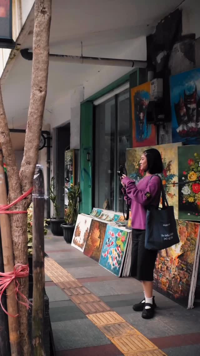 Instagram post by @chkalifia for Fujifilm. Caption reads: Bandung strolls + new Fujifilm X-E5 = perfect....