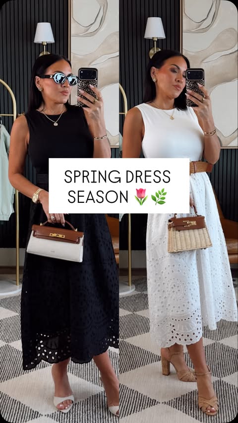 Instagram post by @lexietucker_ for Schutz. Caption reads: Comment DRESS 🌷 Babes I am officially in my....