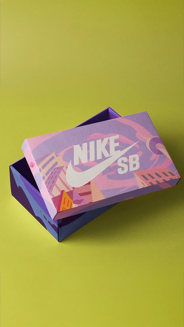 Instagram post by @stevencreate for Nike Skateboarding. Caption reads: Imagine @nikesb went a little extra with the....