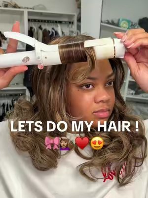 TikTok post by @ashecalee for Ygwigs. Caption reads: THIS hair?? 😮‍💨🤎 @Ygwigs Cool brown, layers & a....