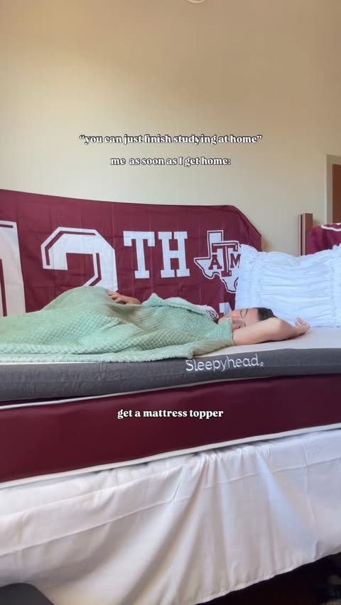 Instagram post by @lovehaileyzailey for Sleepyhead. Caption reads: the one downside of getting the perfect mattress....