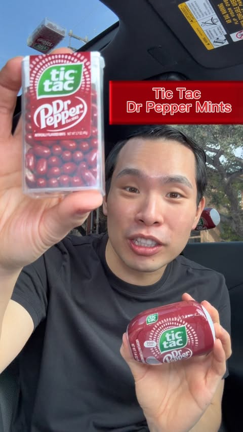 Instagram post by @asianchowdown for Dr Pepper. Caption reads: [...] NEW flavor - it’s sooo good! Tic Tac....