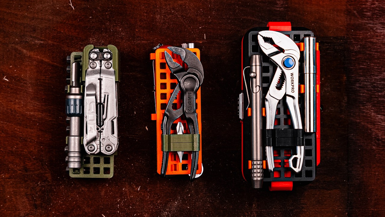 YouTube post by @BestDamnEDC for AvantLink. Caption reads: 3D printed EDC gear is getting serious.
