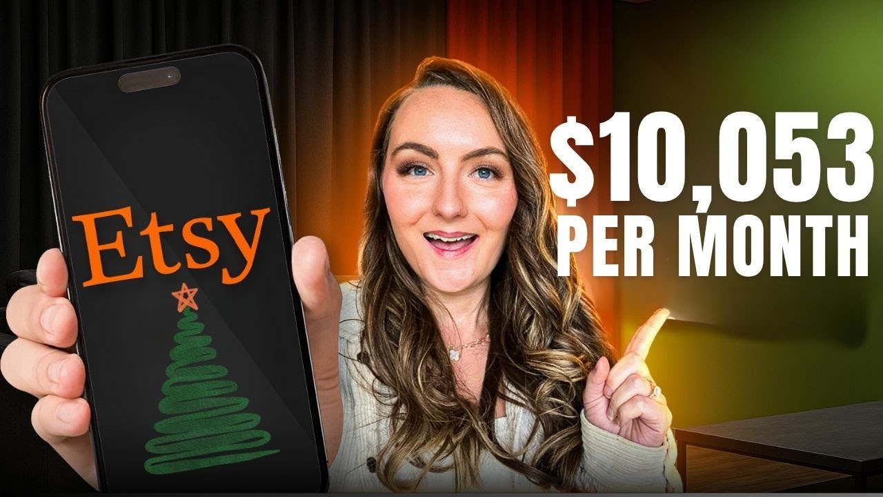 YouTube post by @CassiyJohnson for Creative Fabrica. Caption reads: 4 Products GUARANTEED To Sell This Holiday Season....