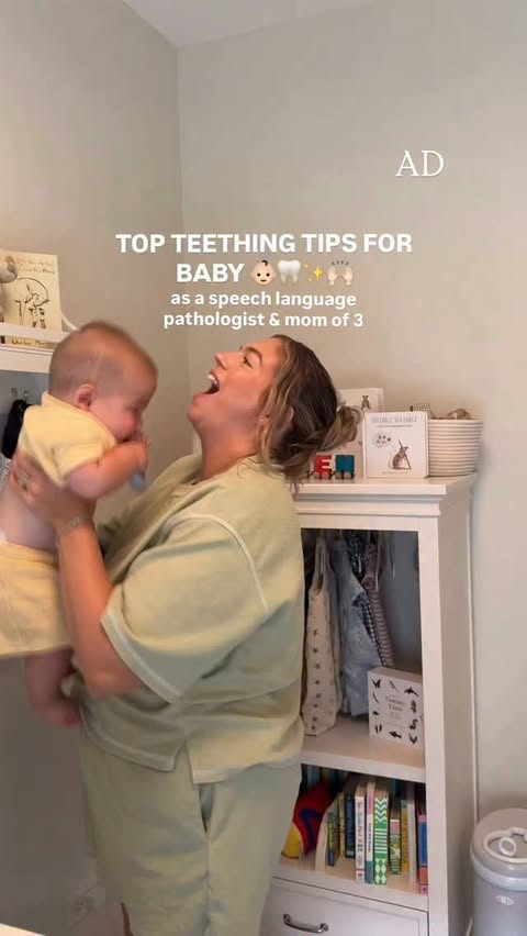 Instagram post by @cassidyandersonkids for Mommy's Bliss. Caption reads: [...] call in all my teething tricks and....