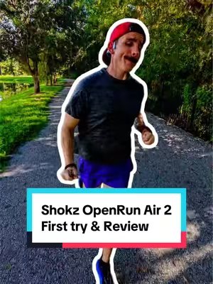 TikTok post by @spencerfinds for Shokz. Caption reads: OpenRun Air 2! Shokz gifted me some of the brand....