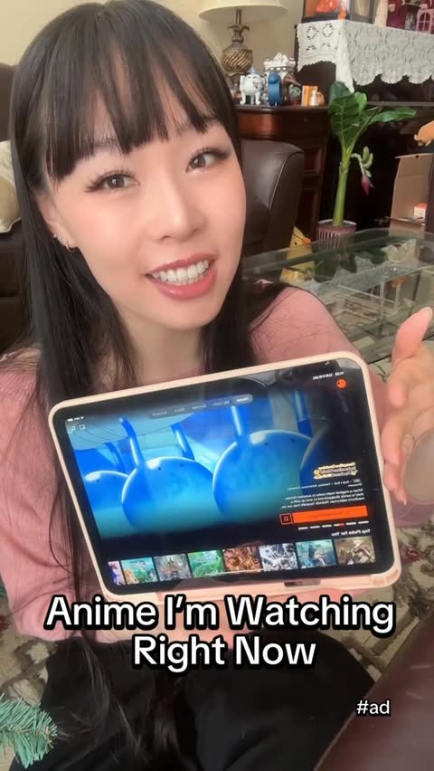 Instagram post by @katrinareika for Crunchyroll. Caption reads: Lately I’ve been totally hooked on anime 😍! My....