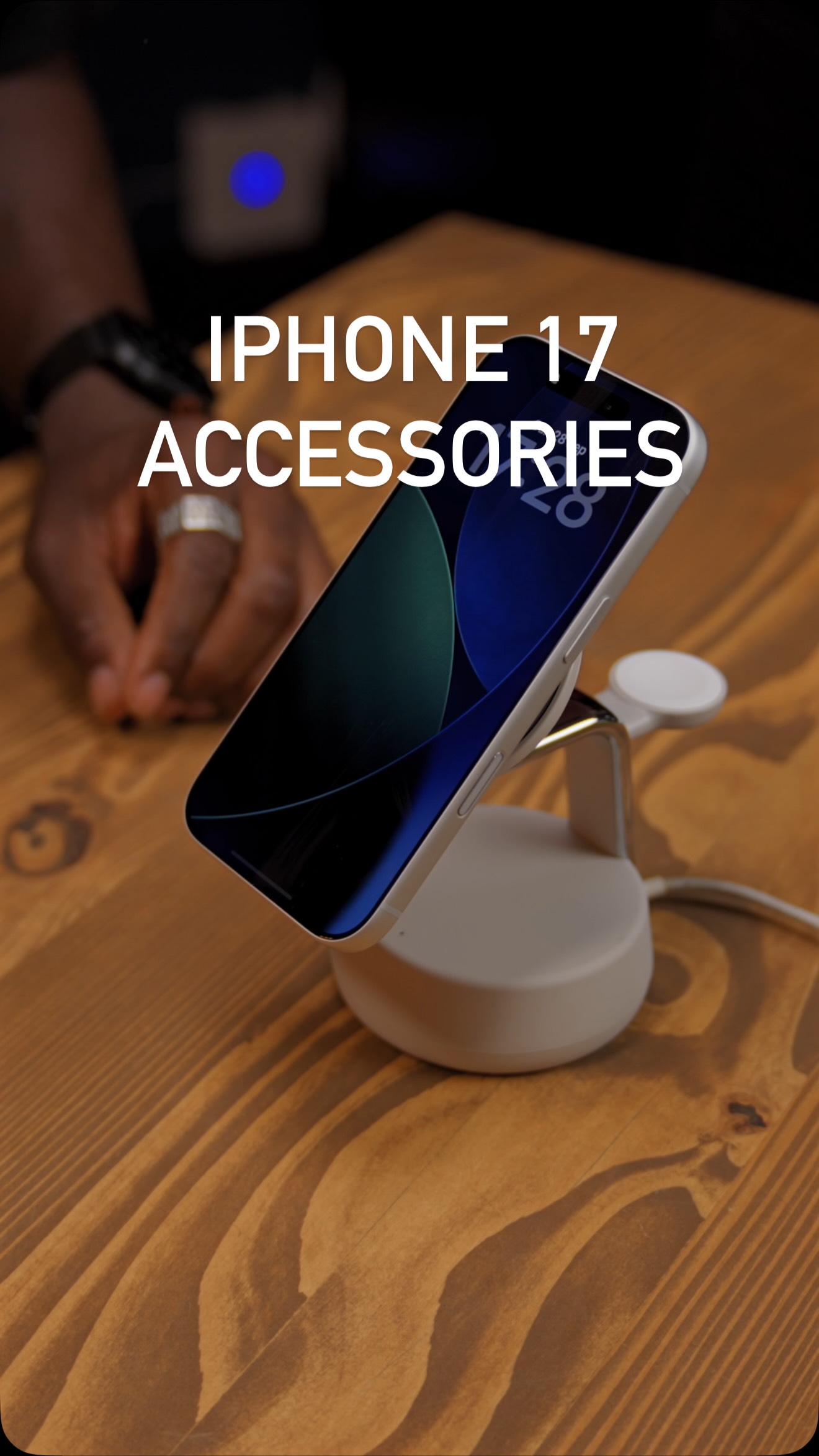 Instagram post by @gadgetsboy for Belkin. Caption reads: iPhone 17 Accessories brought to you by @belkin....