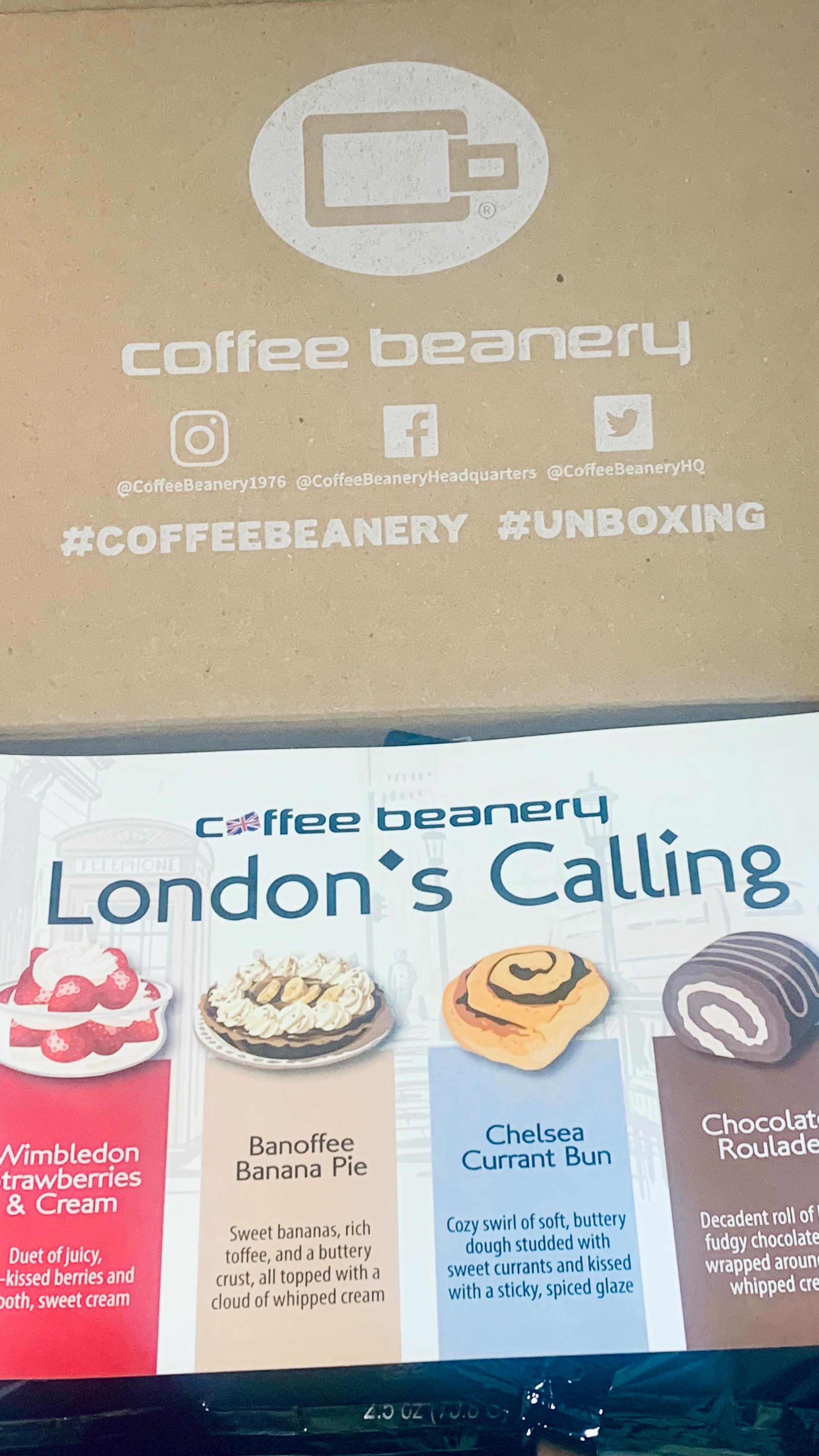 Instagram post by @classyandaffordablefinds for Coffee Beanery. Caption reads: @coffeebeanery1976 has a UK 🇬🇧 curated coffee ☕️....