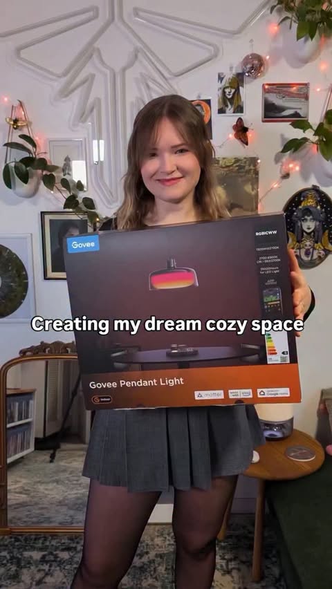 Instagram post by @syla_bye for Govee. Caption reads: [...] a room. I’ve been obsessed with how the....