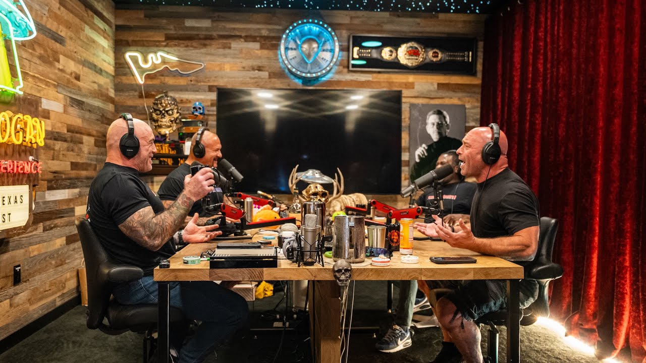YouTube post by @joerogan for Ag1. Caption reads: JRE MMA Show .