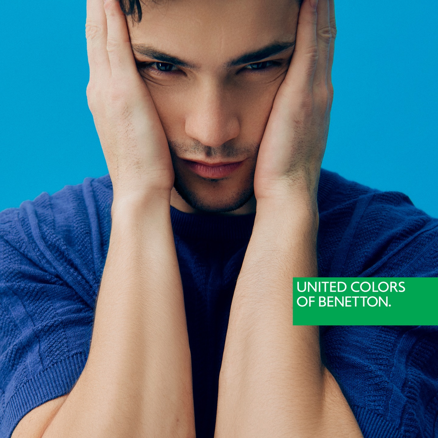Instagram post by @juaanperales for United Colors of Benetton. Caption reads: United by stories, shaped by individuality. Proud....