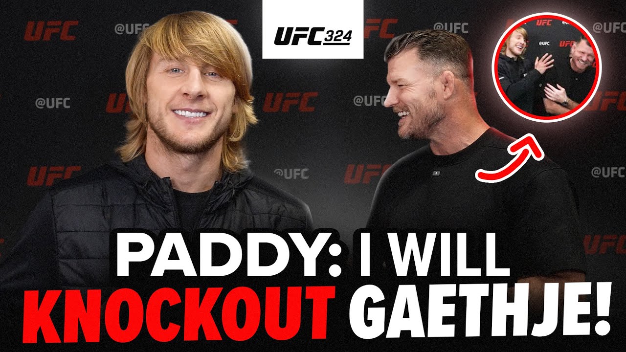 YouTube post by @bisping for Underdog Fantasy. Caption reads: BISPING interviews PADDY PIMBLETT: 'I'll KNOCKOUT....