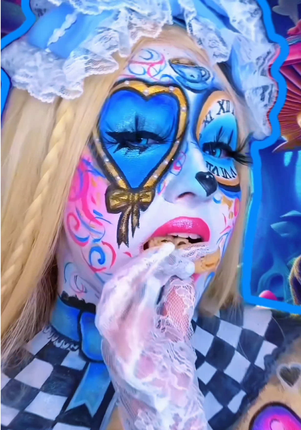 TikTok post by @porcelaindoll13 for Jeffree Star Cosmetics. Caption reads: [...] Carnival Eyeshadow Palette @Jeffree Star....