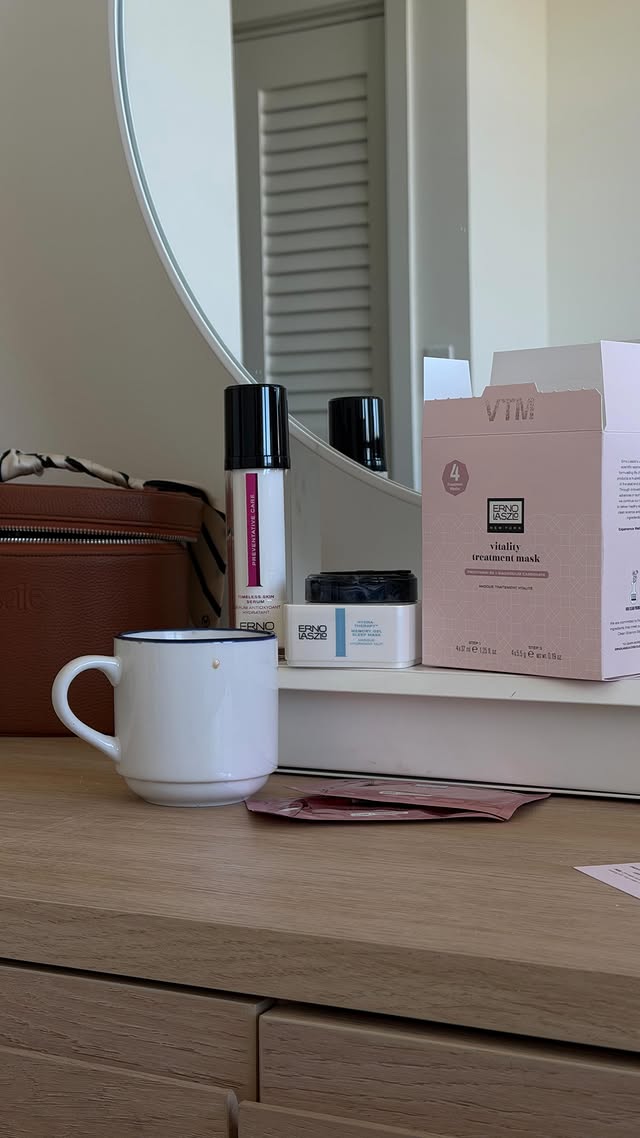 Instagram post by @allthedew for Erno Laszlo. Caption reads: [...] with holiday gatherings. thank you....