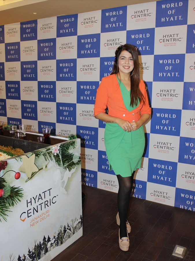 Instagram post by @richa_mehta for Hyatt. Caption reads: Invited to a sweet start to the festive season at....