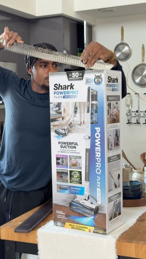 Instagram post by @shinobijames for Shark Home. Caption reads: [...] movement #SharkPartner #SharkPowerPro....