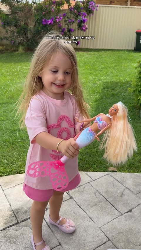 Instagram post by @holly_holliday_ for Barbie. Caption reads: [...] is such a good one! 🧜🏻‍♀️ #AD....