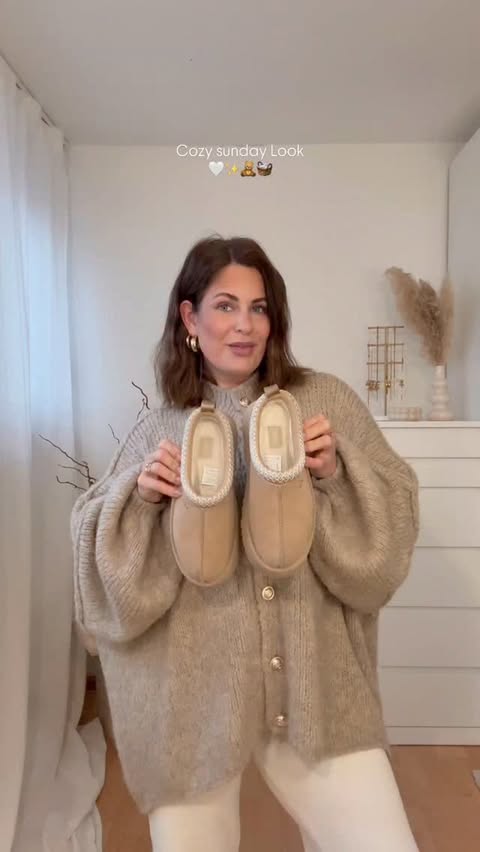 Instagram post by @krissiklr for UGG. Caption reads: Soft fabrics, warm tones & a peaceful mood....