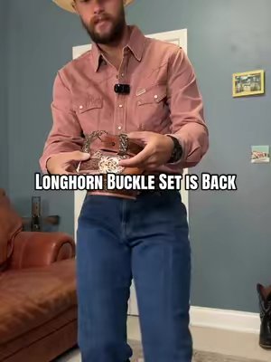 TikTok post by @codyblakemoseley for Molly’s Custom Silver. Caption reads: @Molly's Custom Silver 3 Piece Longhorn Set is....