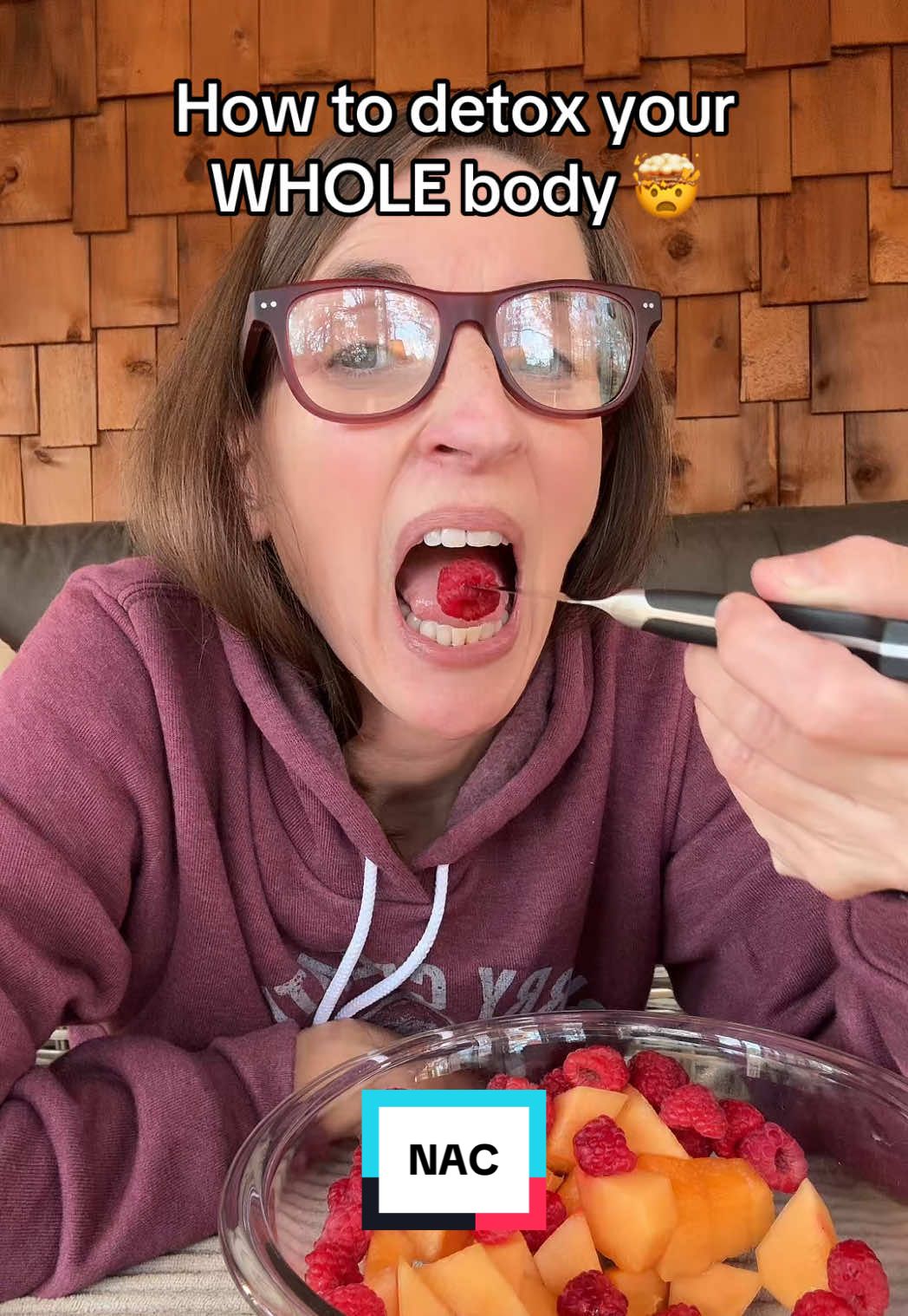 TikTok post by @themidlifewellness for Nutricost. Caption reads: [...] #glutathione #detoxify #detox @Nutricost .