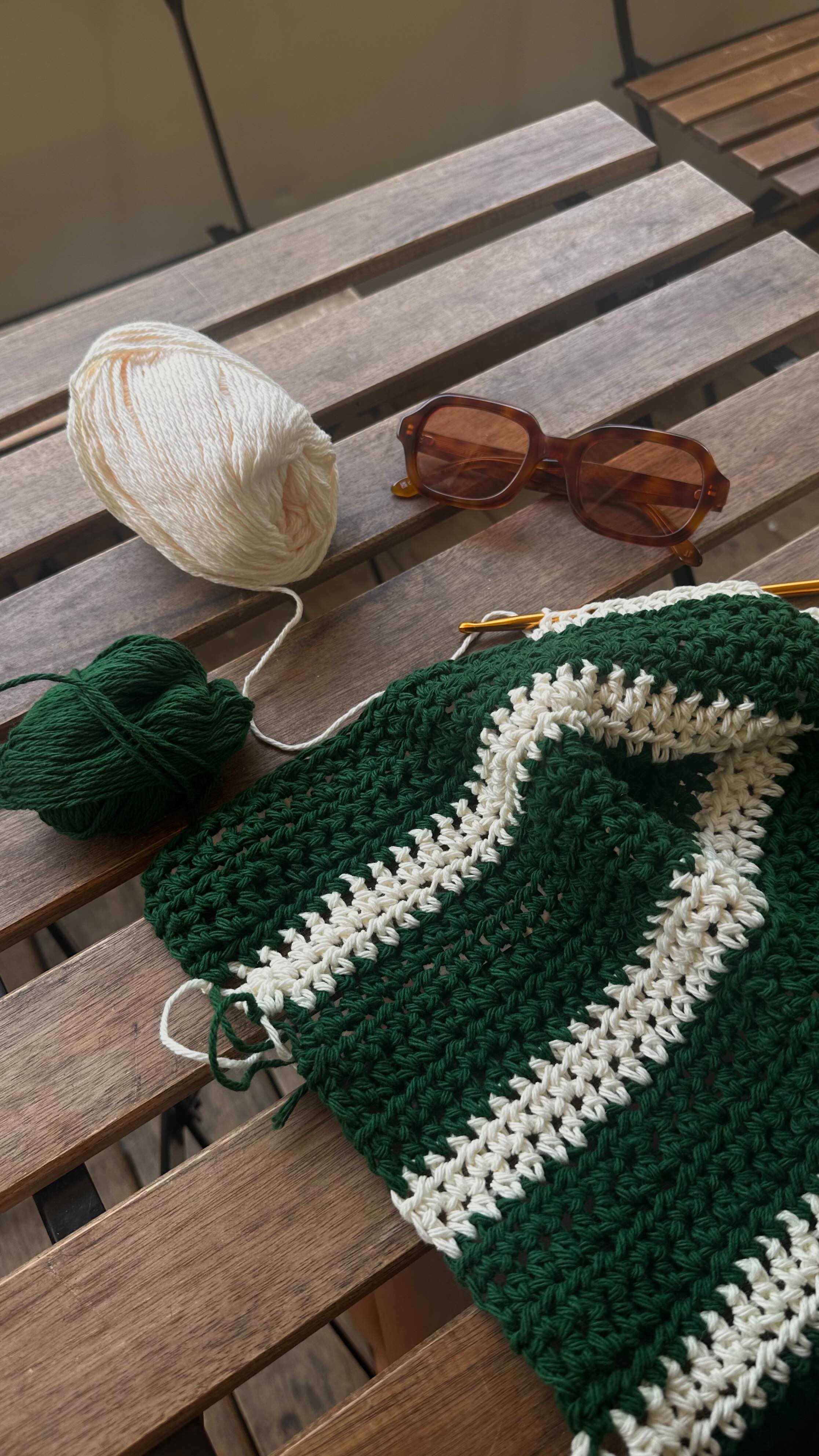 Instagram post by @amazingishgrace for Jimmy Fairly. Caption reads: yes i crocheted an entire tote in one sitting LOL....