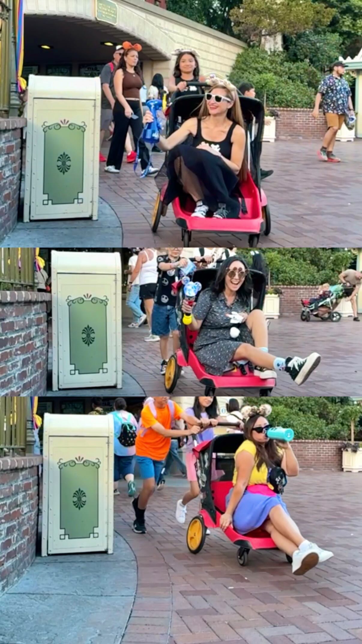 Instagram post by @the.real.la.mama for Disneyland. Caption reads: [...] to hang with our crew!🤗 Thank you....